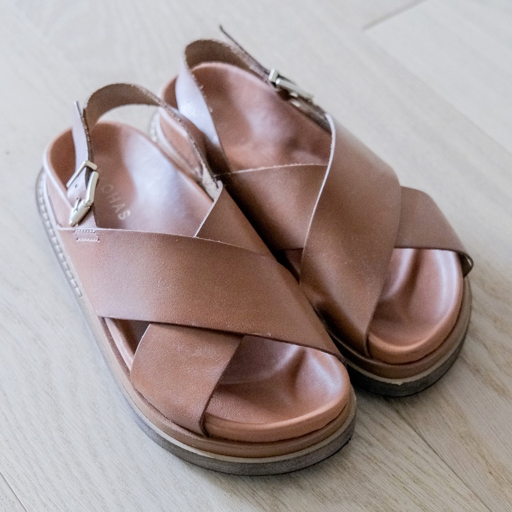 ALOHAS leather marshmallow brown sandals size 36 (US 6)